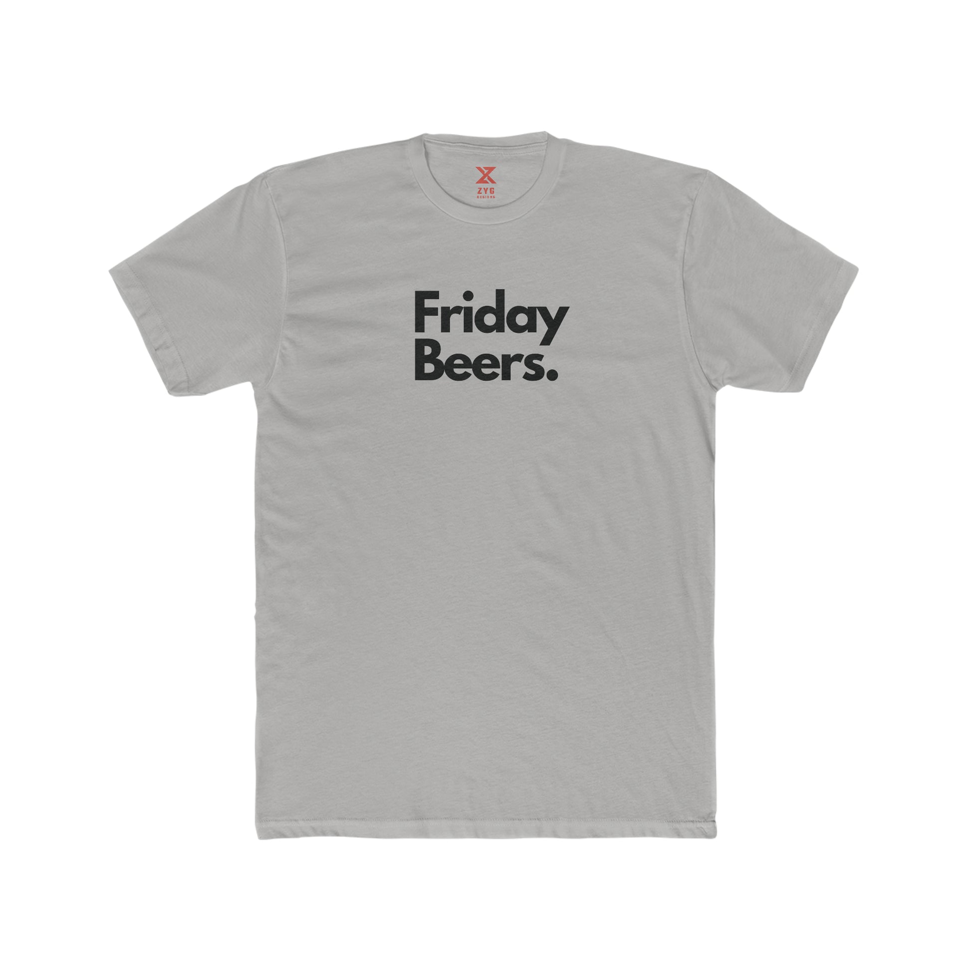 Friday Beers Shirt Product Pic Front Light Gray