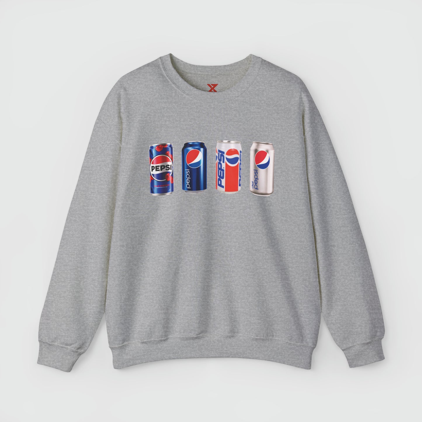 Pepsi Can Vintage Crewneck Product Pic Front Sport Grey