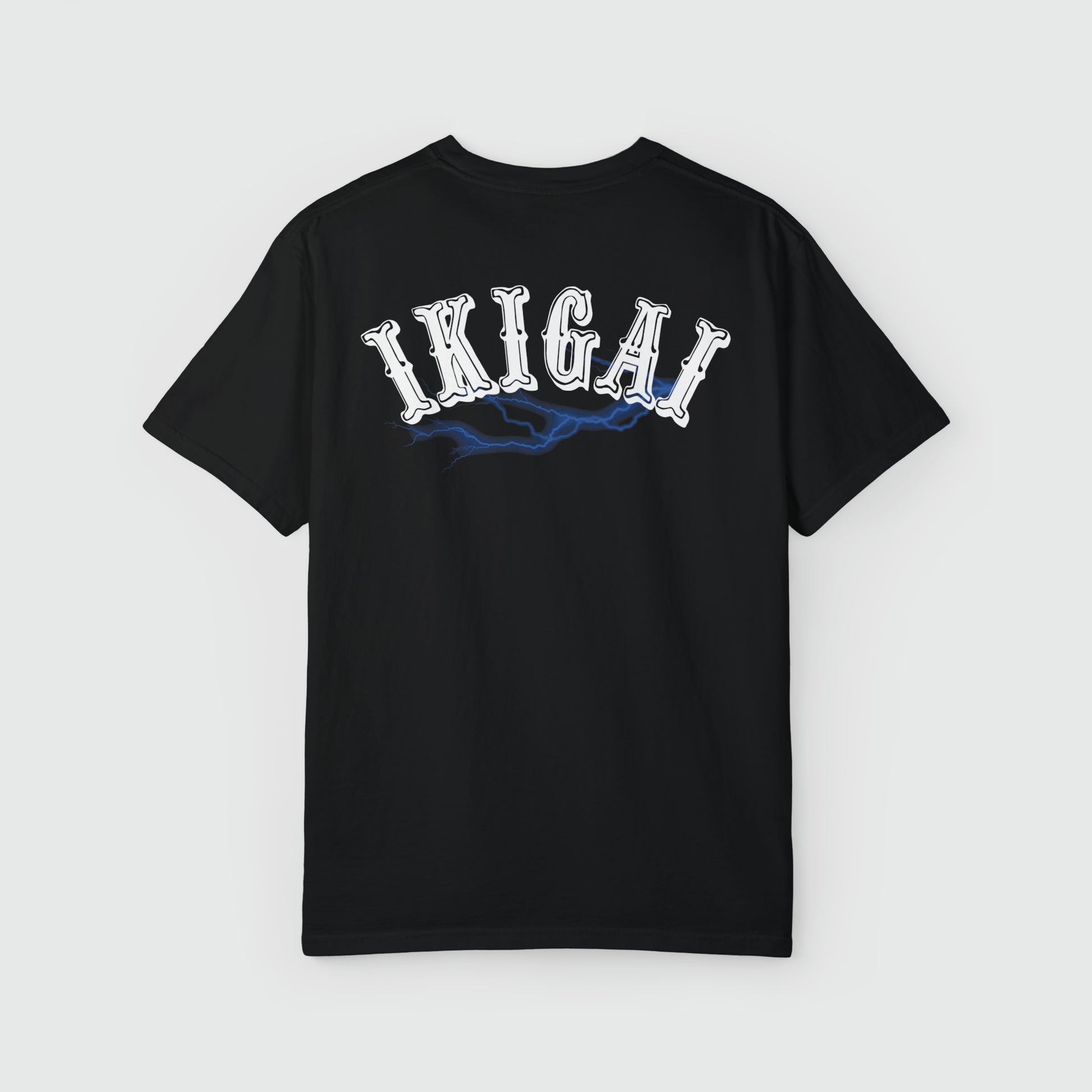 Ikigai Blue Flash Tee Product Pic Back Black