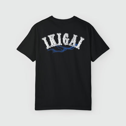 Ikigai Blue Flash Tee Product Pic Back Black