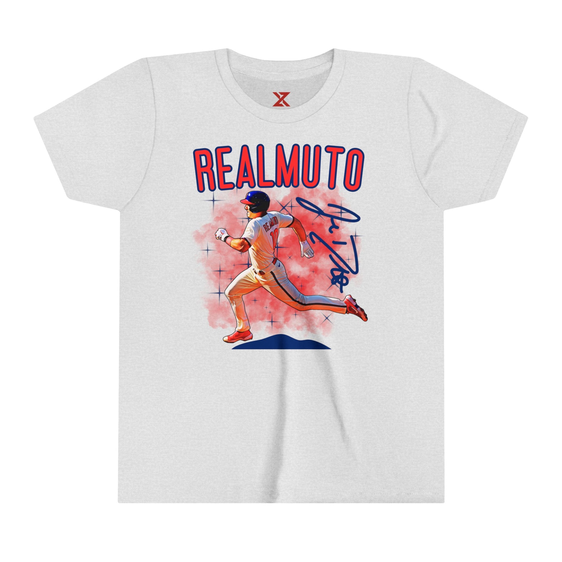 Kids J.T. Realmuto Signature Tee Product Pic Front Ash