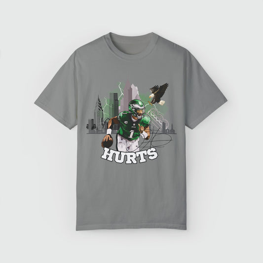 Jalen Hurts City Tee Product Pic Front Granite