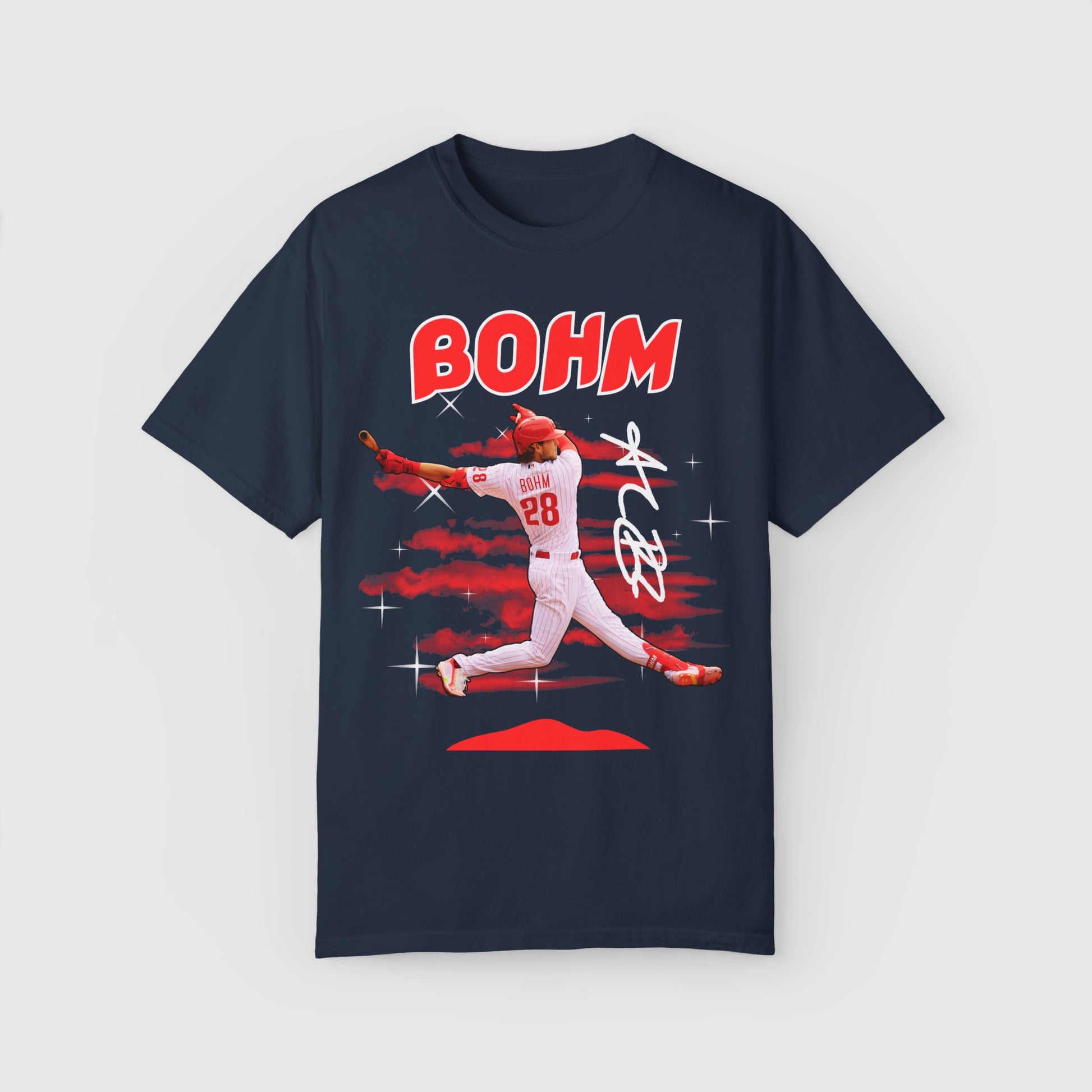 Alec Bohm Signature 2.0 Tee Product Pic Front Navy