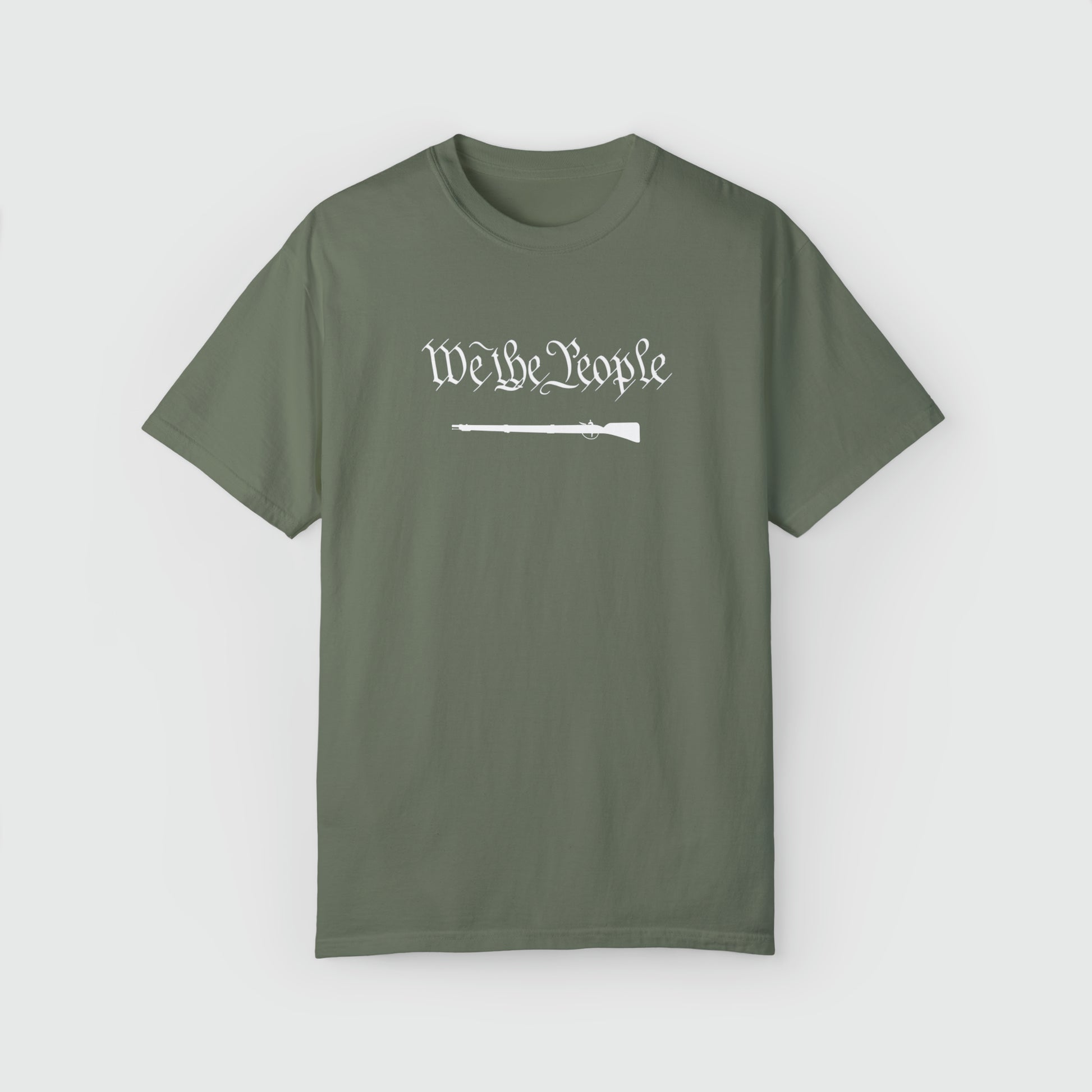 We The People Patriot Tee Product Pic Front Moss