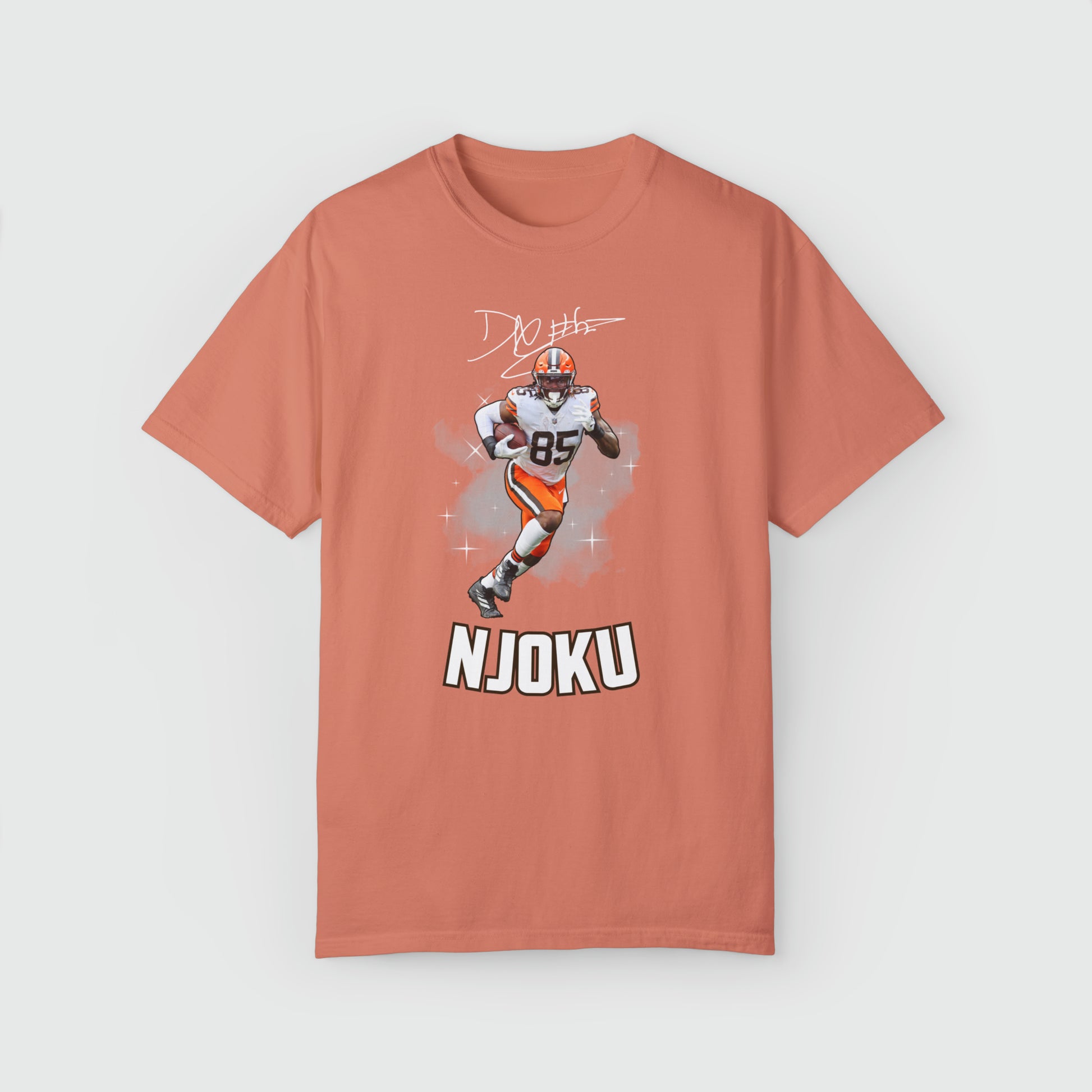 David Njoku Signature Tee Product Pic Front Terracotta