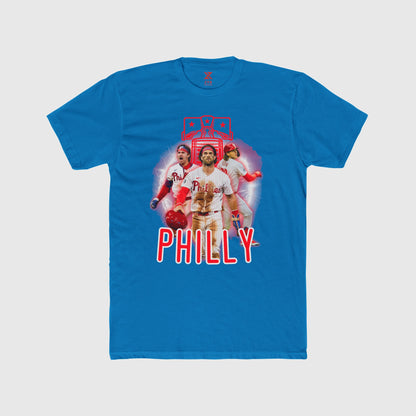 Phillies Neon Trio 2.0 Tee Product Pic Front Turquoise 