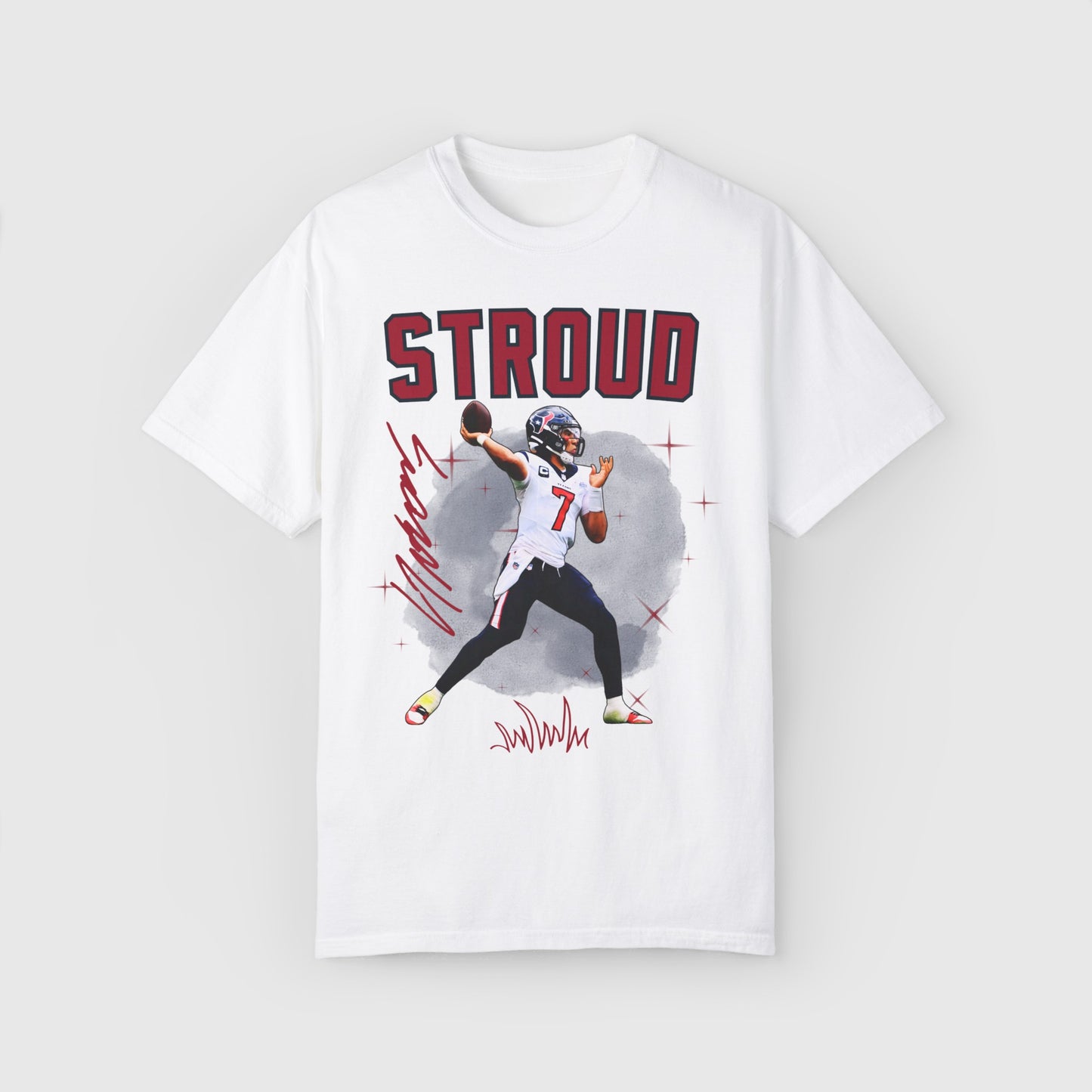 C.J Stroud Signature Tee Product Pic Front White