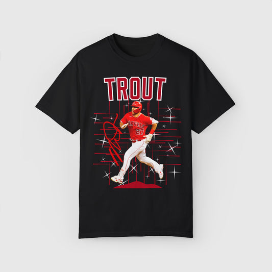 Mike Trout Signature Tee Product Pic Front Black