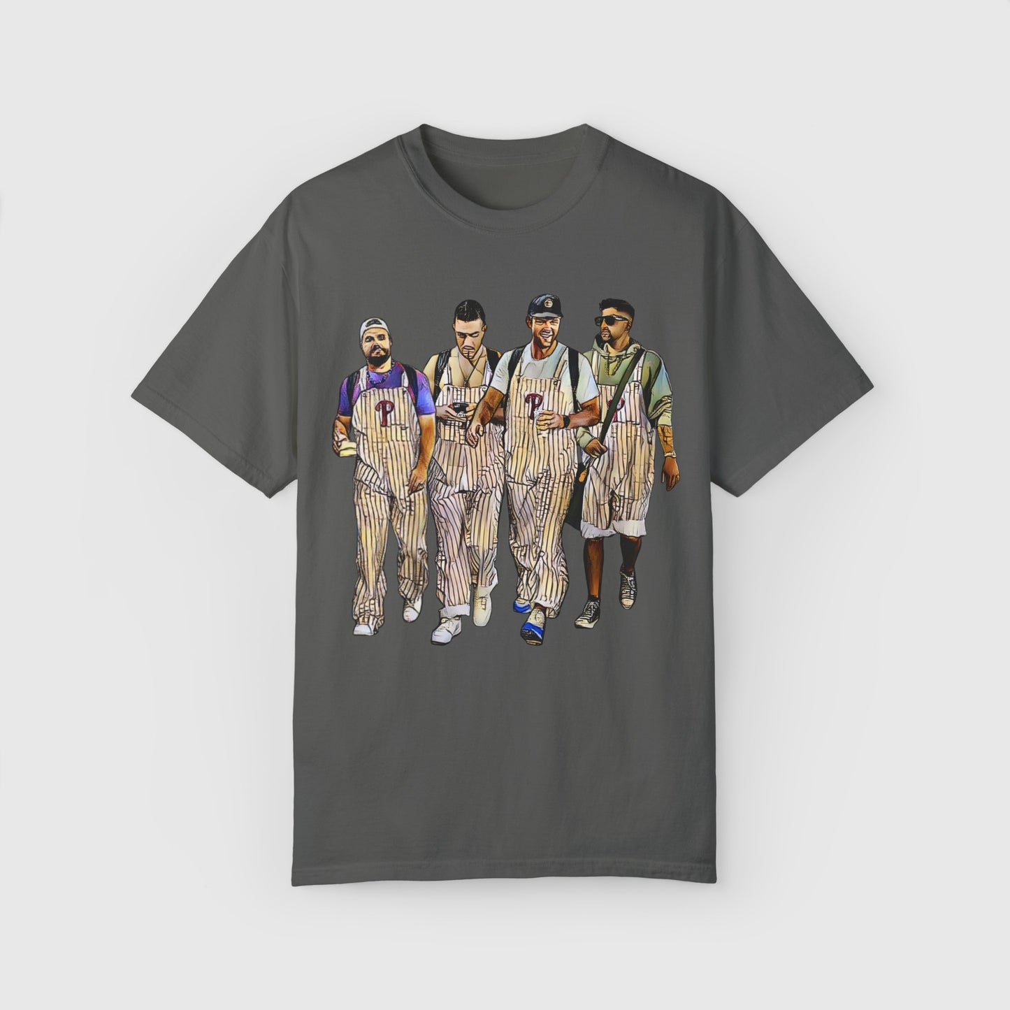 Philly Boys In Overalls Tee Product Pic Front Graphite