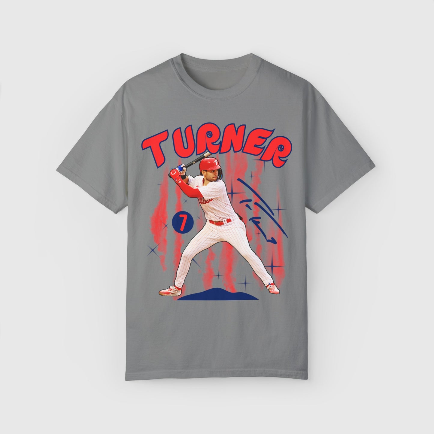 Trea Turner Signature Tee Product Pic Front Granite