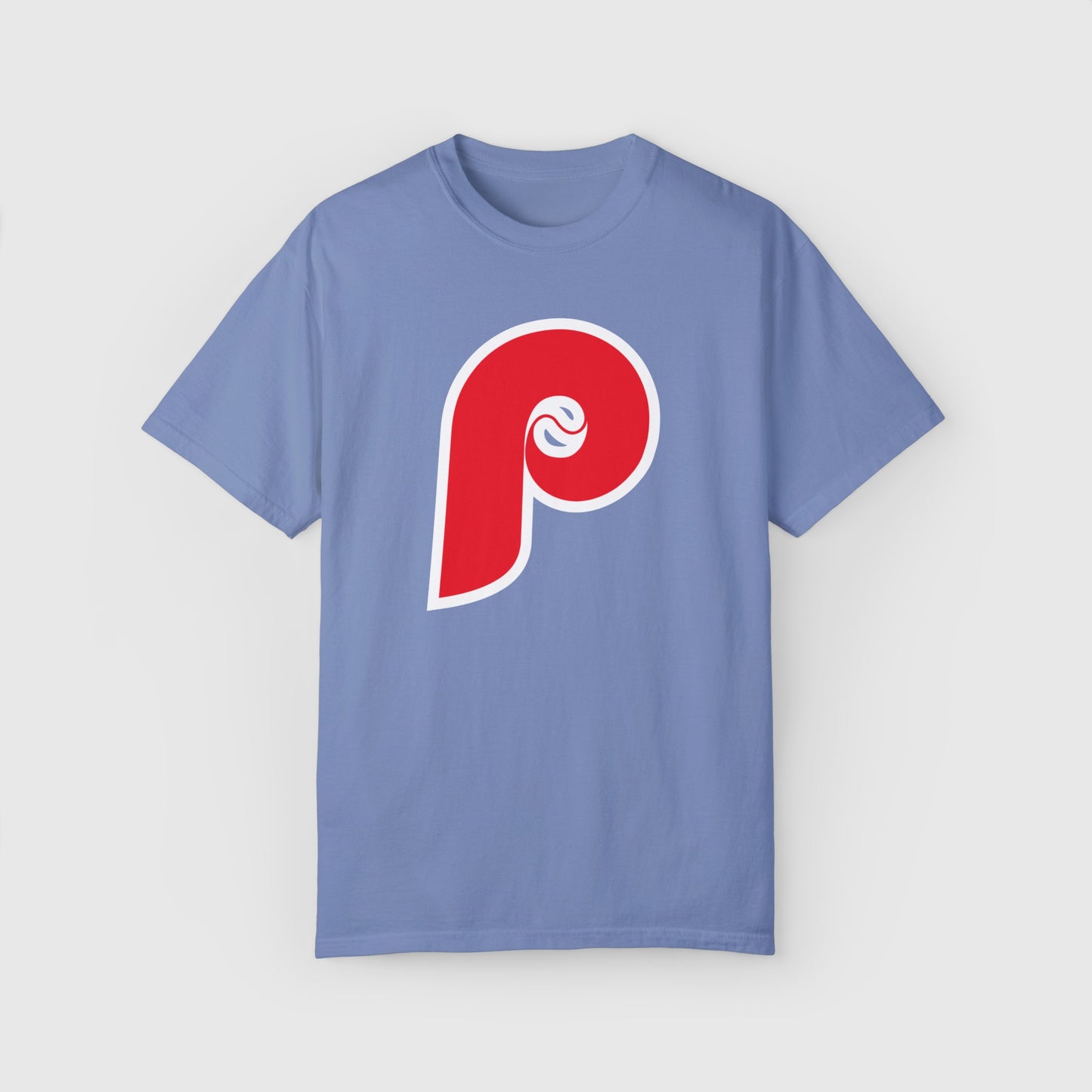 Phillies Classic Logo Tee Product Pic Front Washed Denim