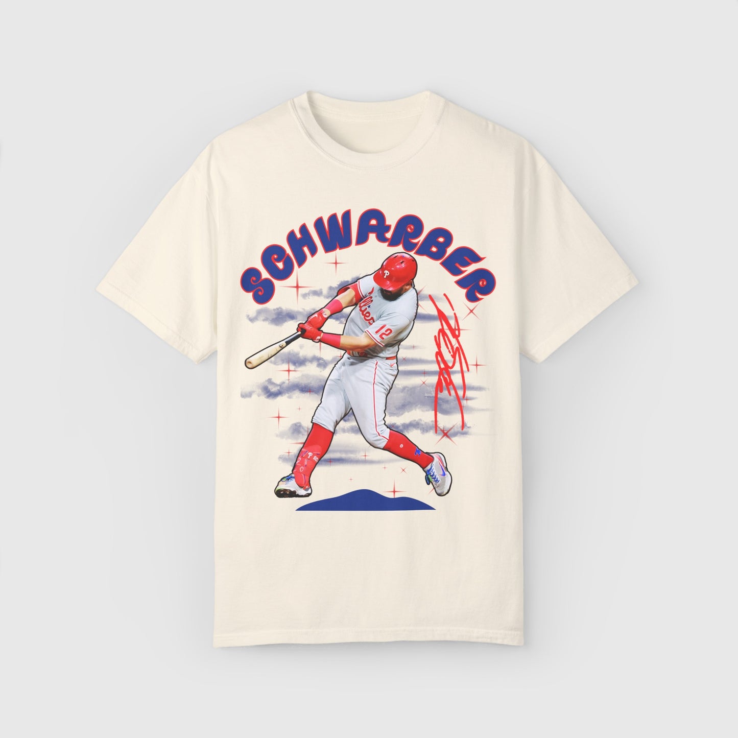 Kyle Schwarber Signature Tee Product Pic Front Ivory