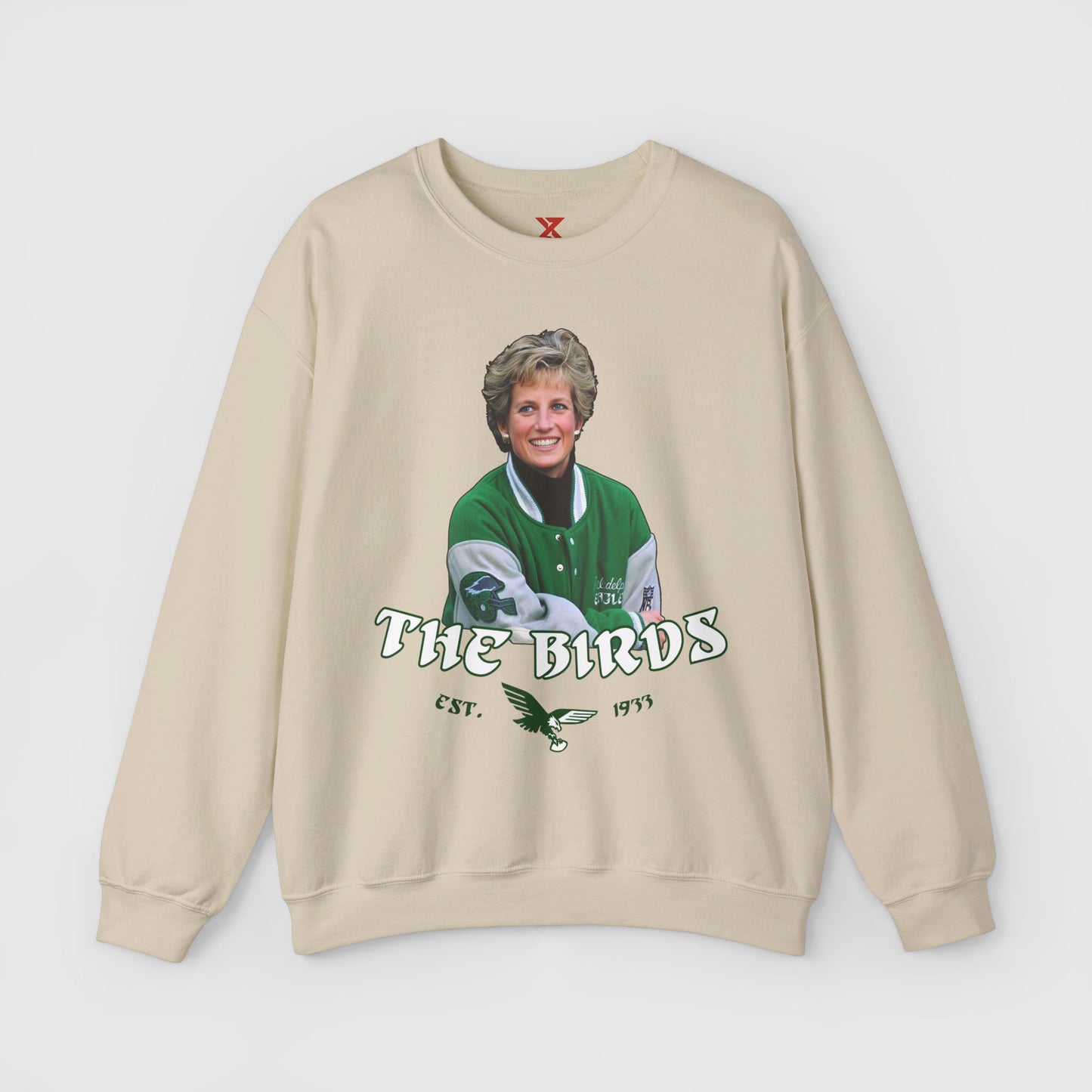 Princess Diana x Eagles Hoodie Product Pic Front Sand