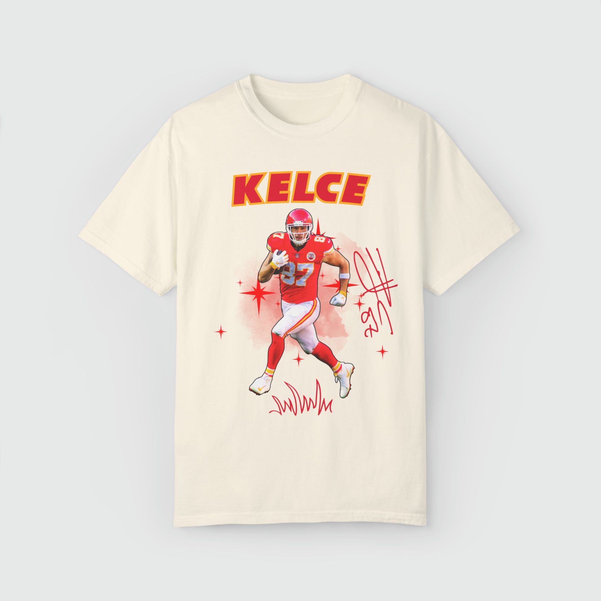 Travis Kelce Signature Tee Product Pic Front Ivory