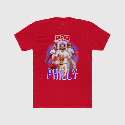 Phillies Neon Trio 2.0 Tee Product Pic Front Red