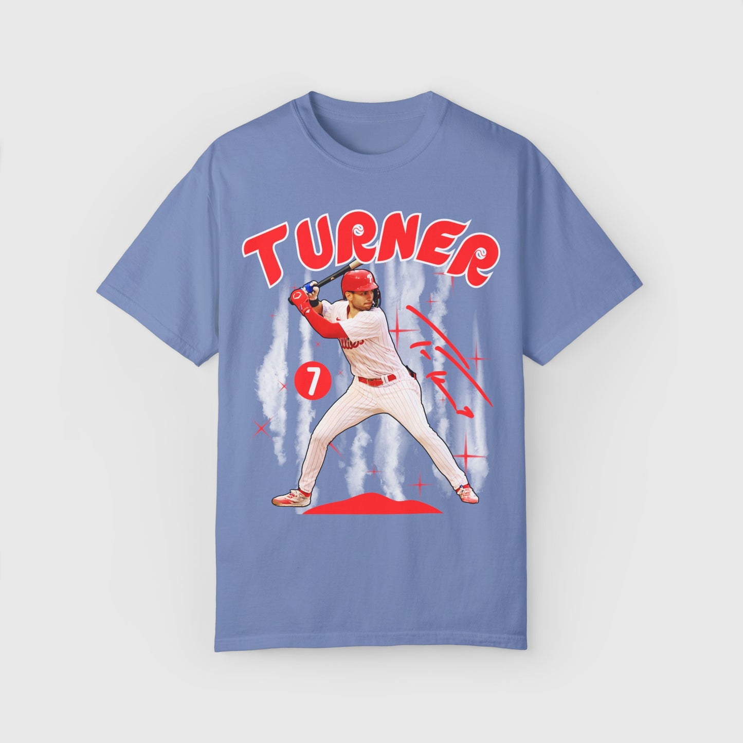 Trea Turner Signature Tee Product Pic Front Washed Denim