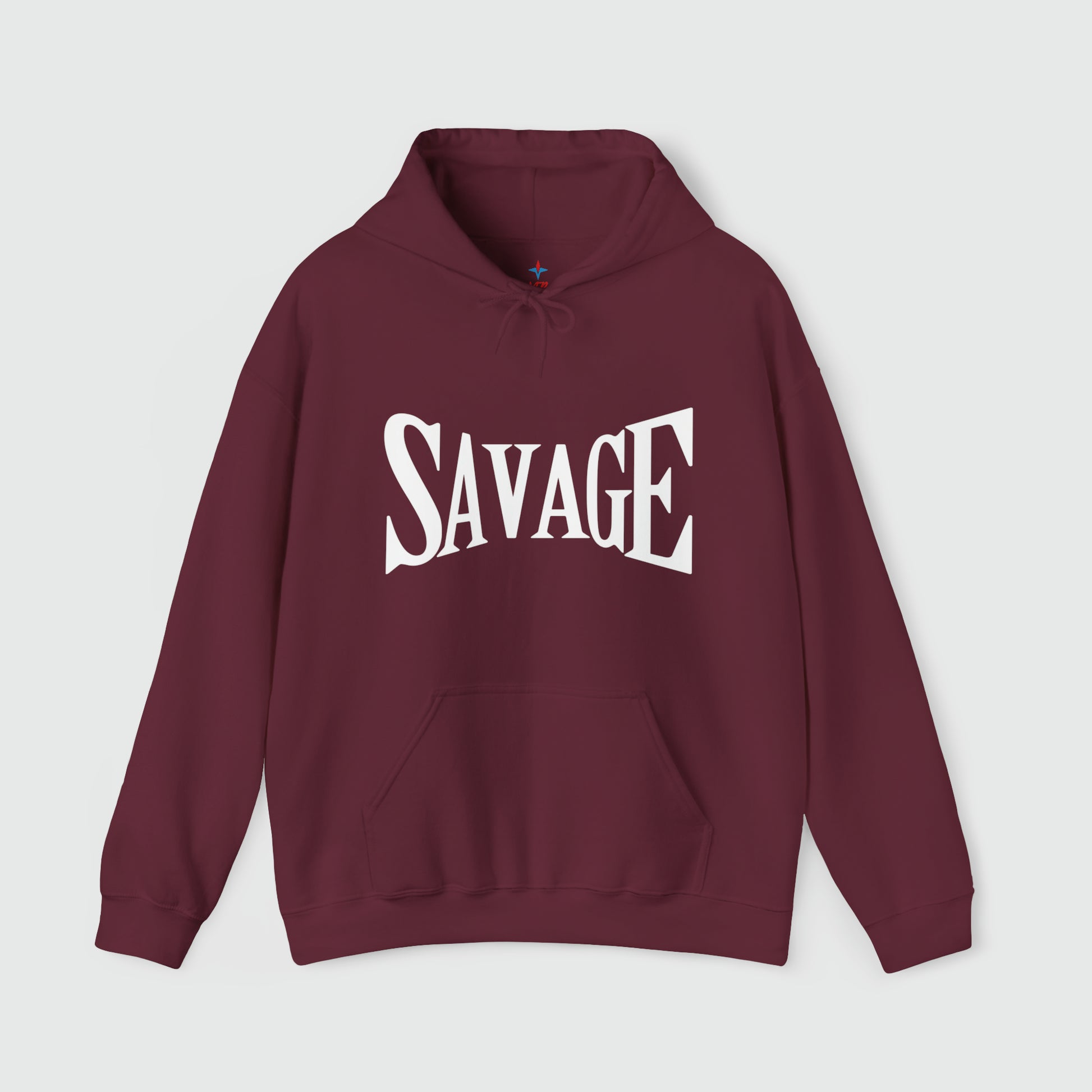 Savage Hooded Sweatshirt Product Pic Front Maroon