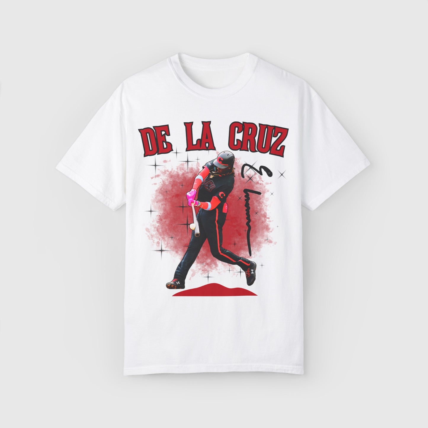 Elly De La Cruz Signature Tee Cincinnati Reds Product Pic Front White