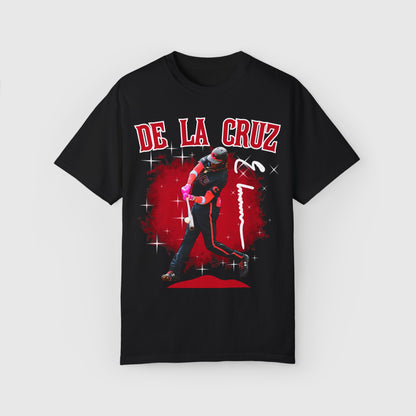 Elly De La Cruz Signature Tee Cincinnati Reds Product Pic Front Black