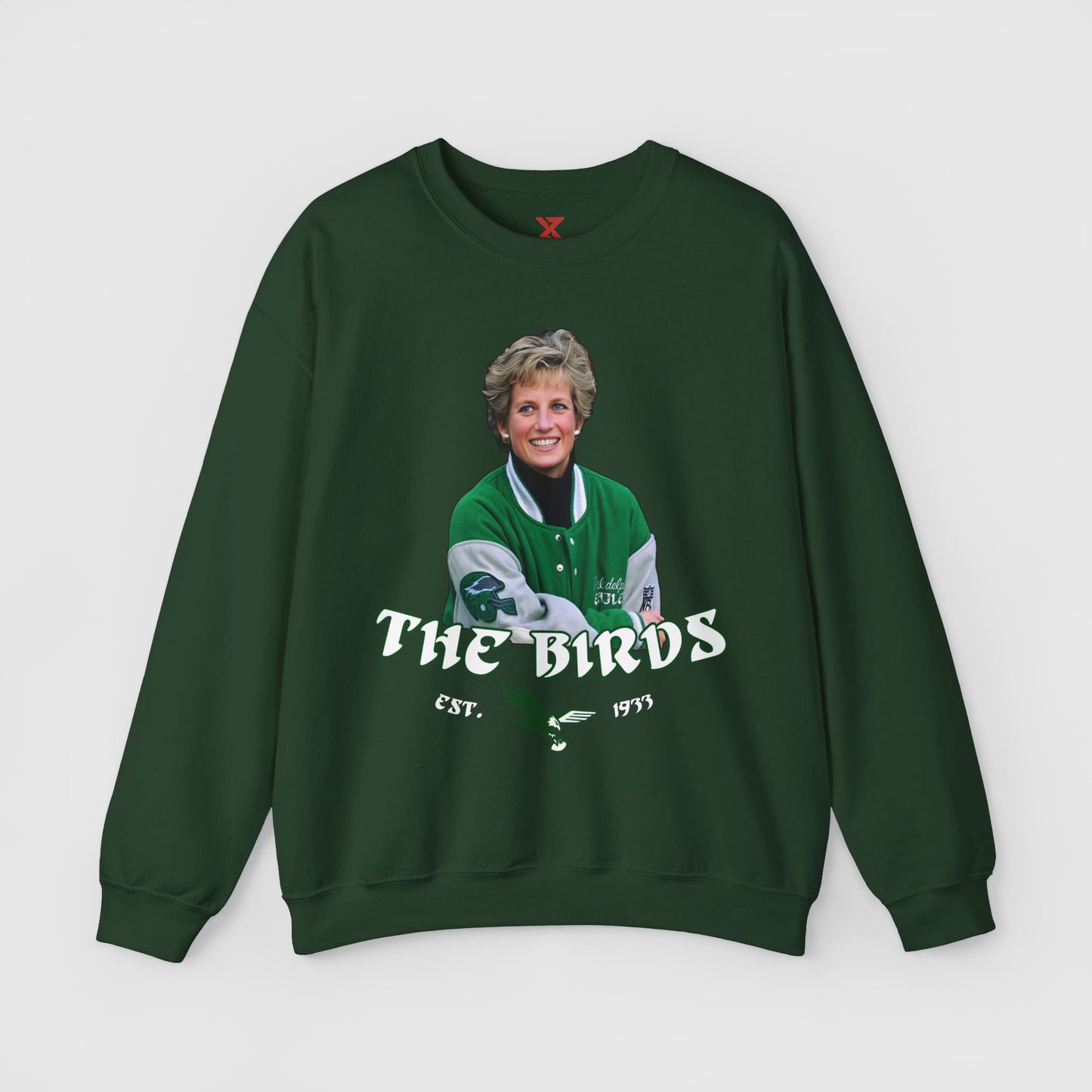 Princess Diana x Eagles Hoodie Product Pic Front Forest Green