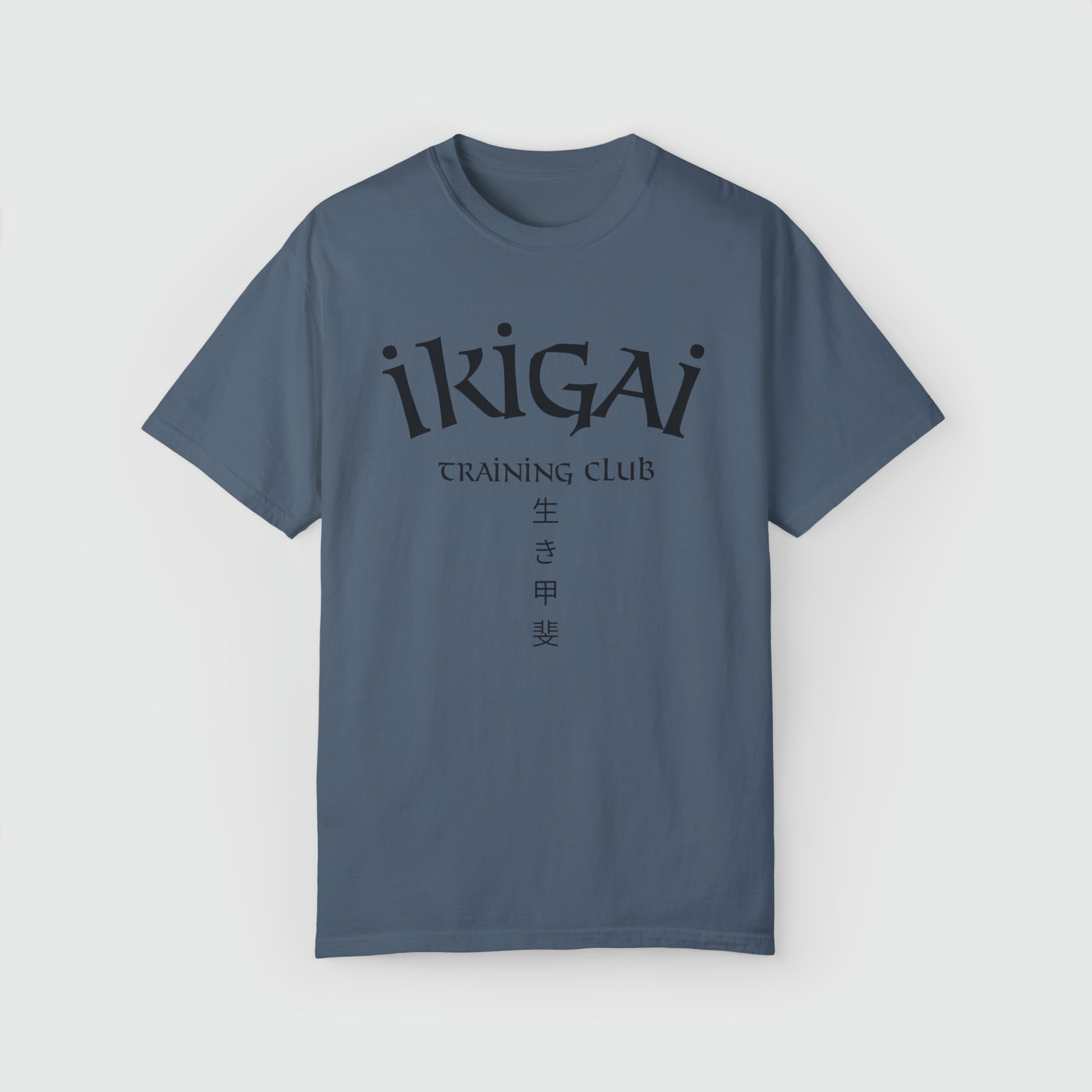 Ikigai Training 2.0 Tee Product Pic Front Blue Jean