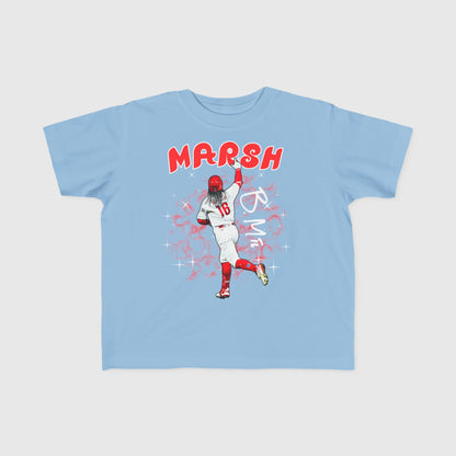 Toddler Brandon Marsh Signature Jersey Tee Product Pic Front Light Blue