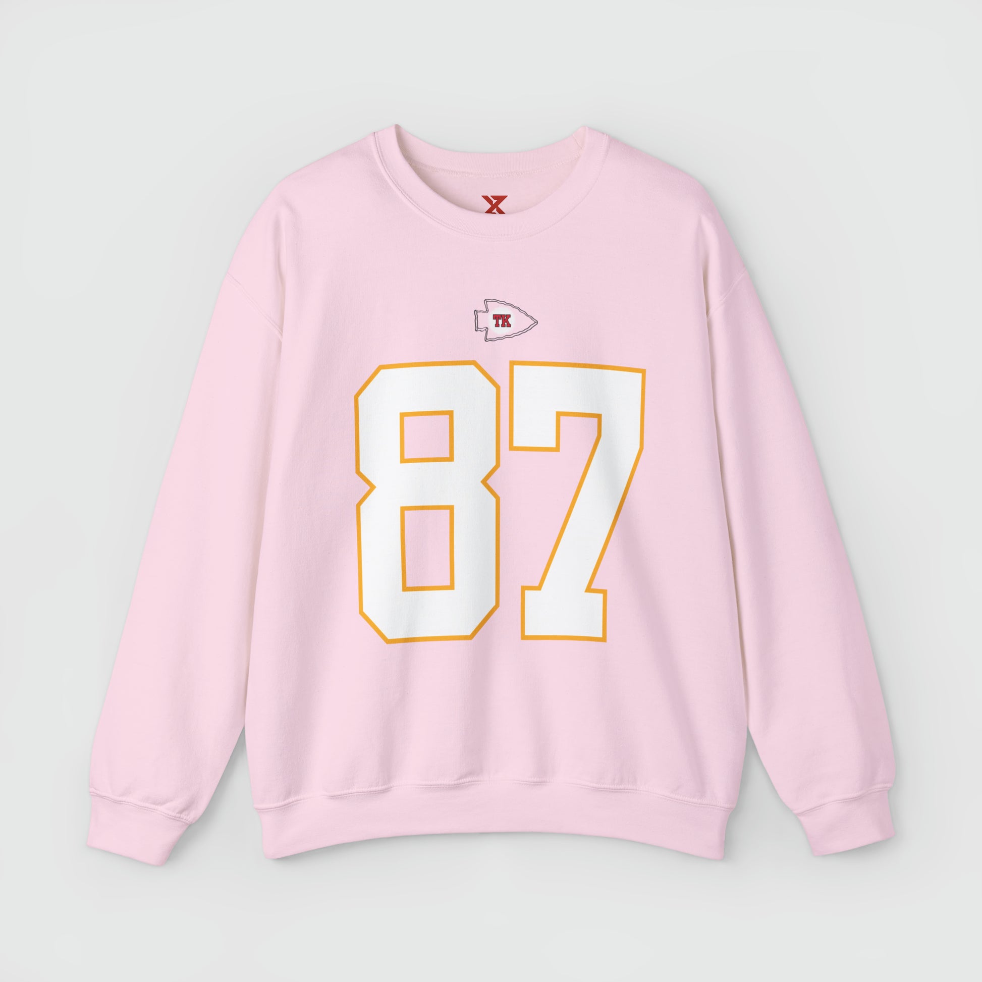 Taylor Swift Chiefs Crewneck Front Light Pink