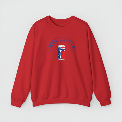 I Need A Pepsi Crewneck Front Red