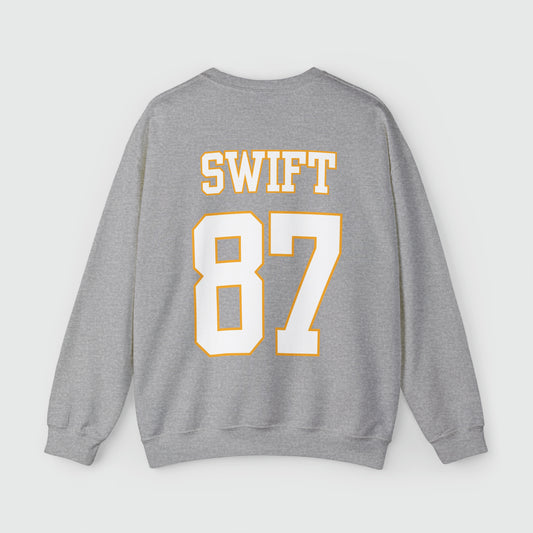 Taylor Swift Chiefs Crewneck Back Sport Grey