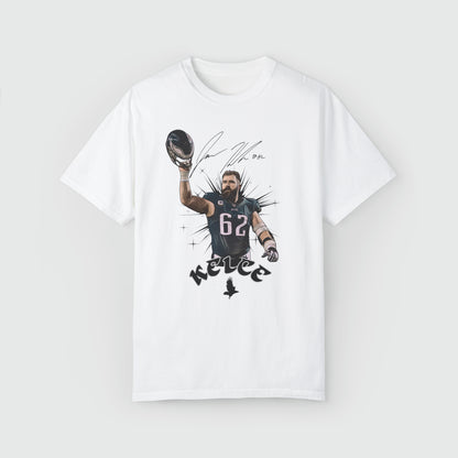 Jason Kelce Signature Ink Art Tee Product Pic Front White