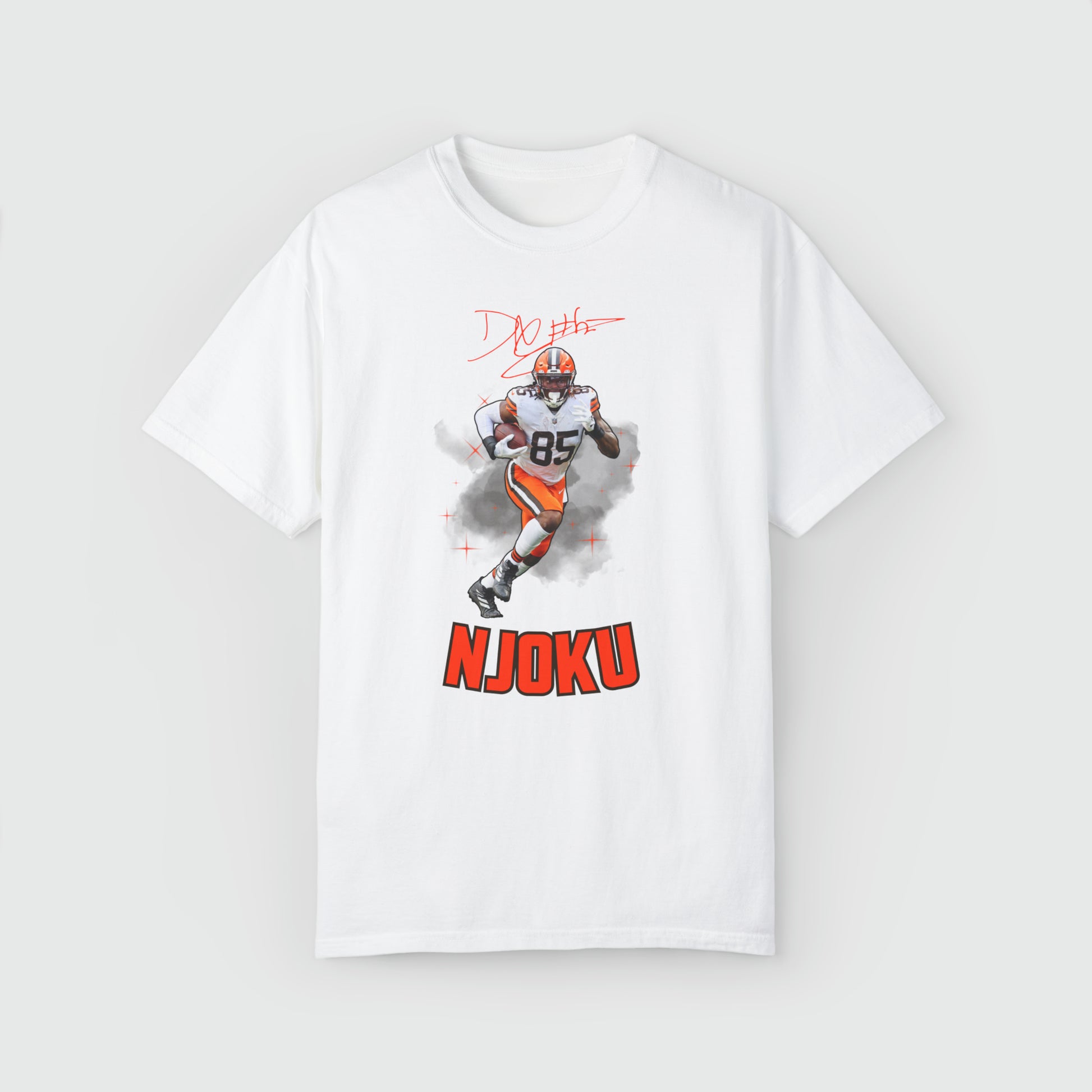 David Njoku Signature Tee Product Pic Front White