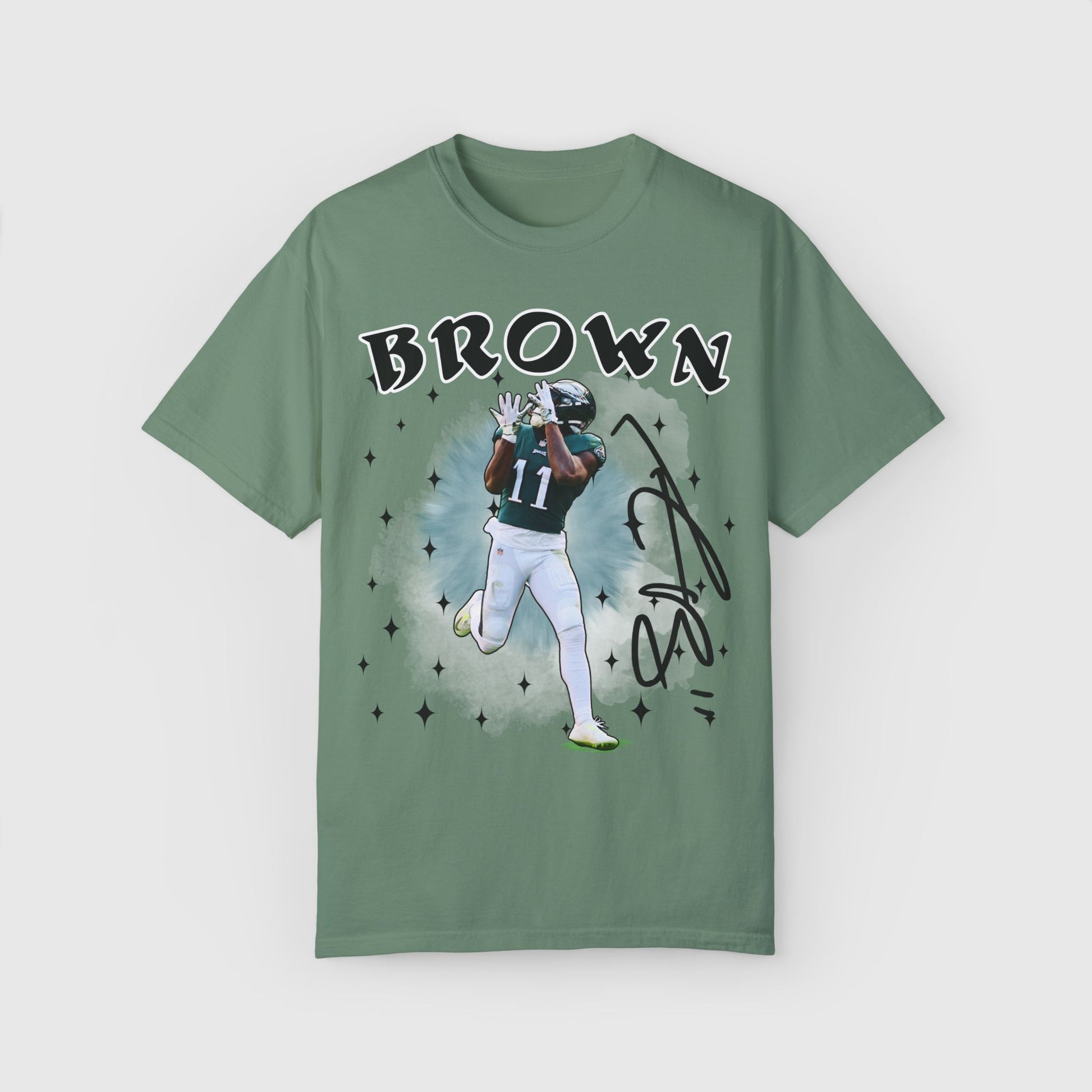 AJ Brown Signature Tee Product Pic Light Green