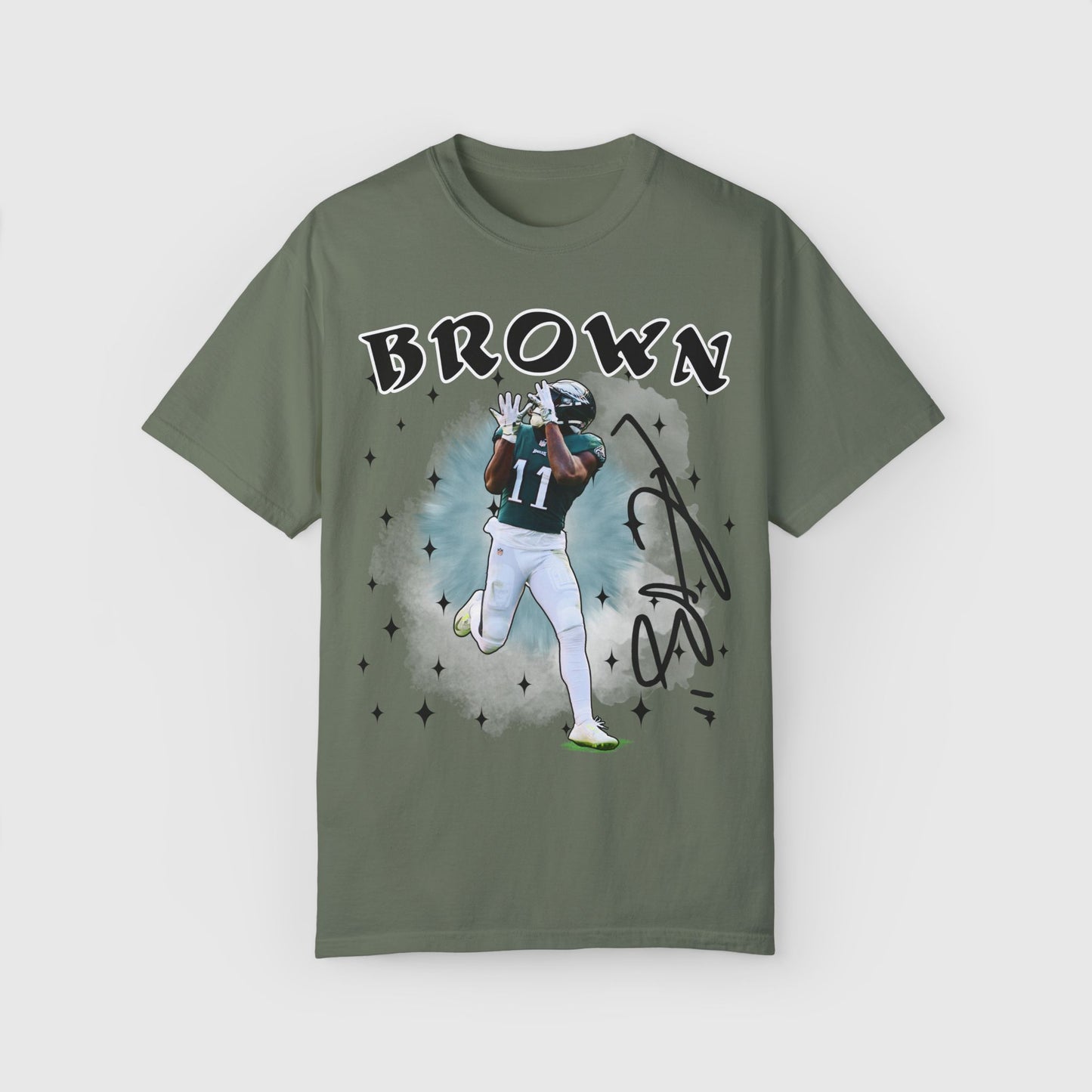AJ Brown Signature Tee Product Pic Moss