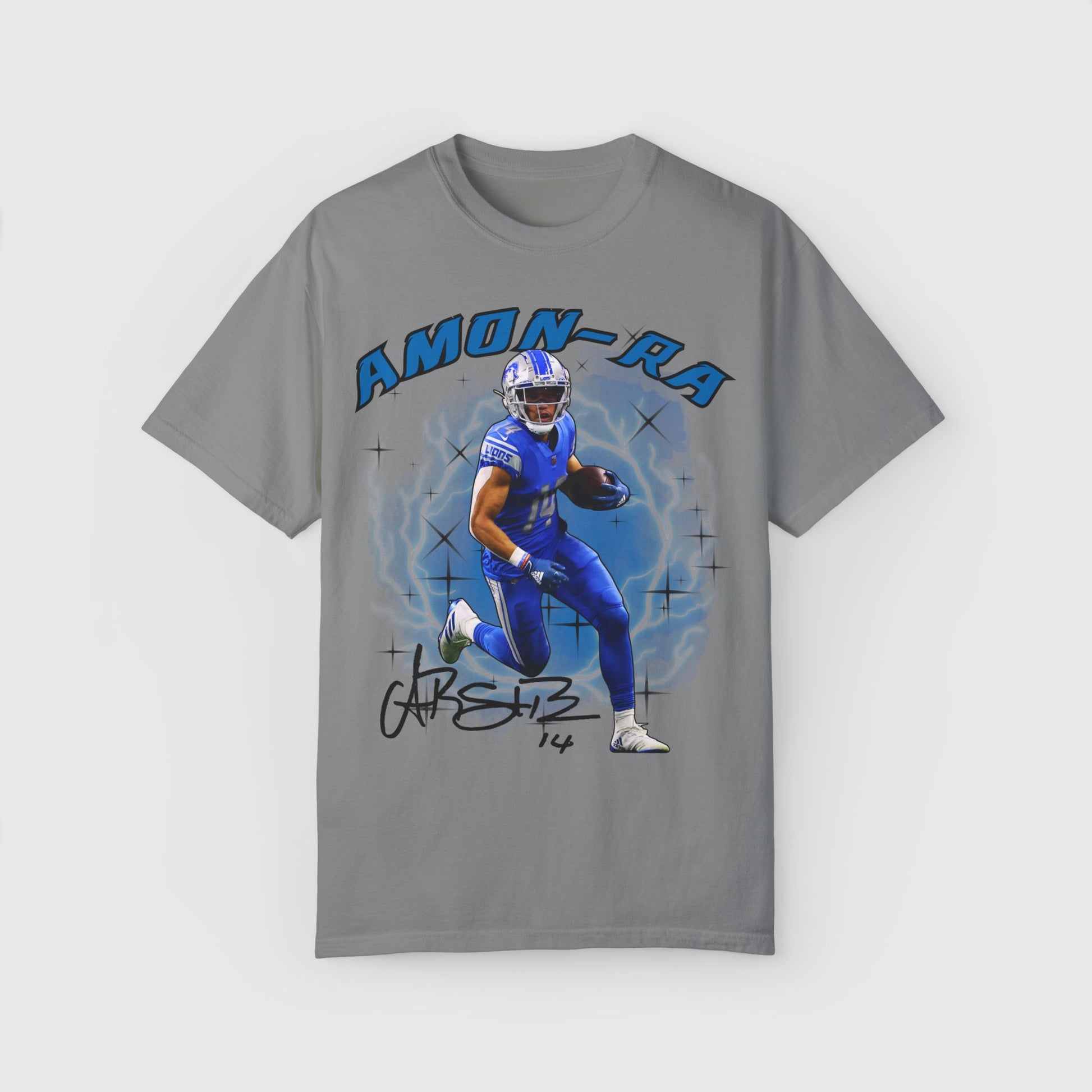 Amon-Ra St. Brown Signature Tee Product Pic Granite