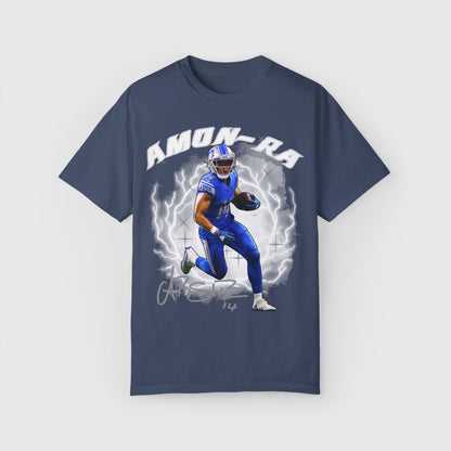 Amon-Ra St. Brown Signature Tee Product Pic True Navy