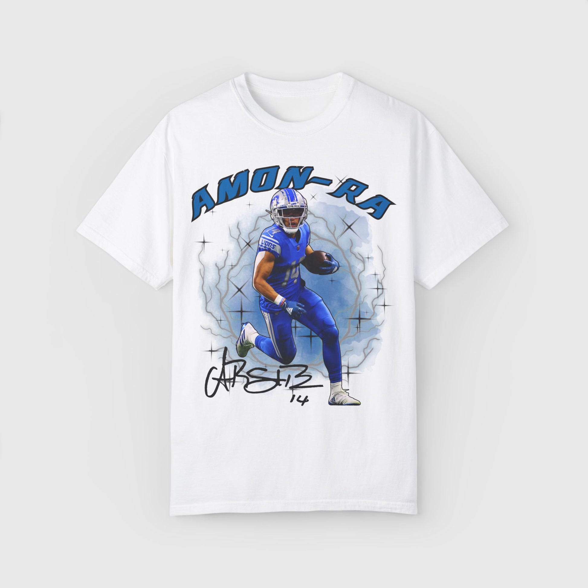 Amon-Ra St. Brown Signature Tee Product Pic White