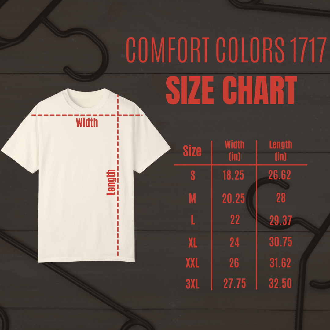 Comfort Colors 1717 Size Chart Website Photo