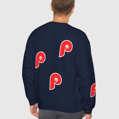 Phillies Vintage P Logo Sweatshirt Mock Back