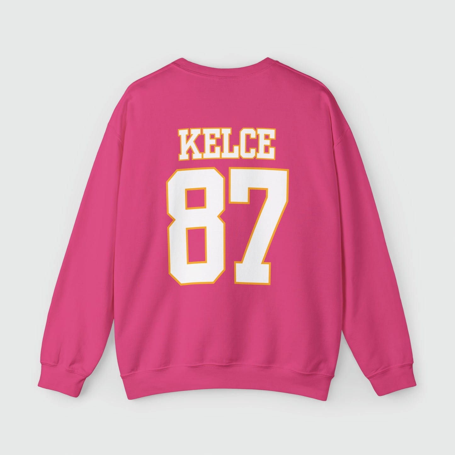 Travis Kelce Jersey Crewneck Back Heliconia