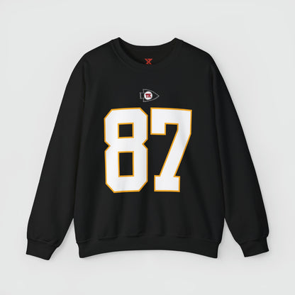 Travis Kelce Jersey Crewneck Front Black