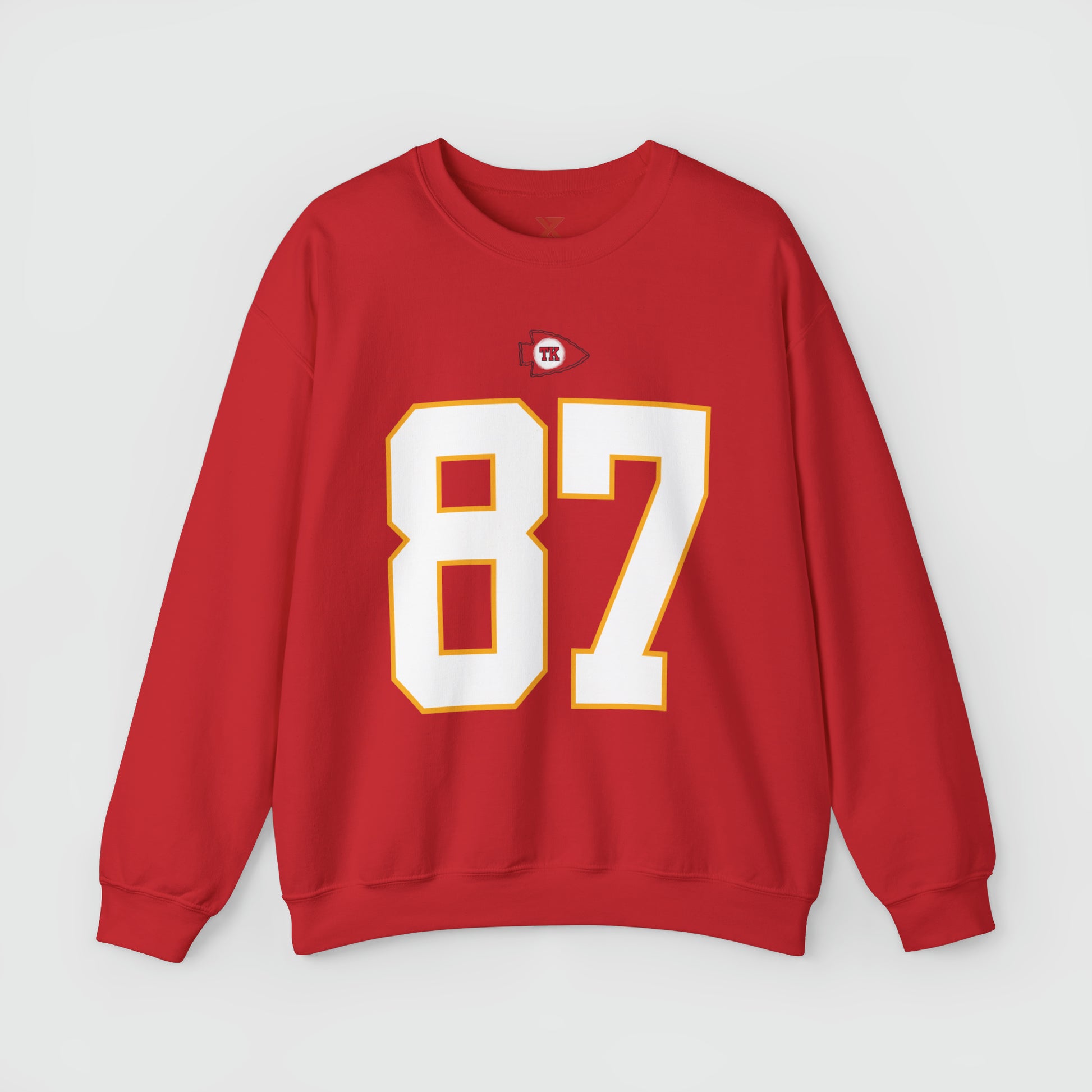 Travis Kelce Jersey Crewneck Front Red